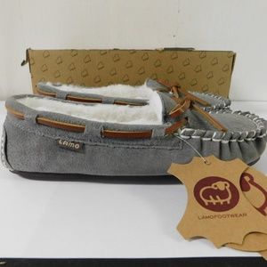 Lamo Women's Britain Moc II Grey Slip on Shoe NWT